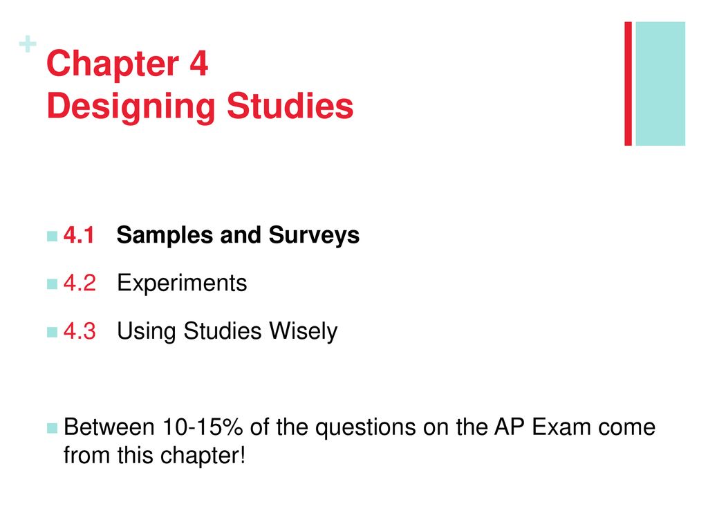 Chapter 4: Designing Studies - Ppt Download