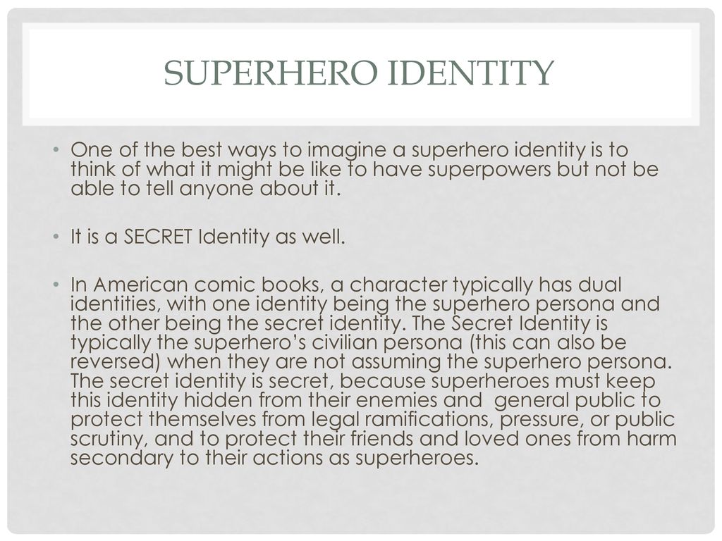 Essay 1 Superhero Narrative Ppt Download