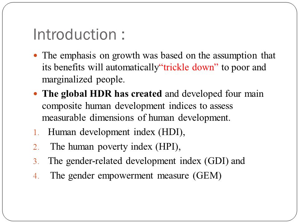 introduction to human development