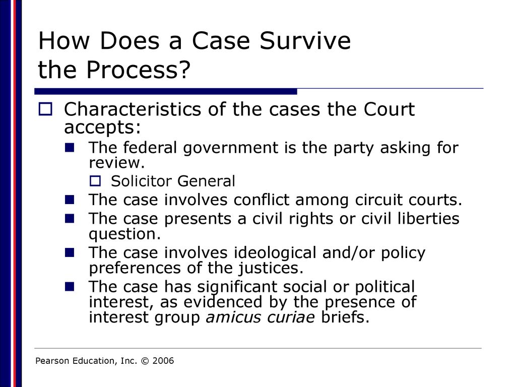 How Does a Case Survive the Process