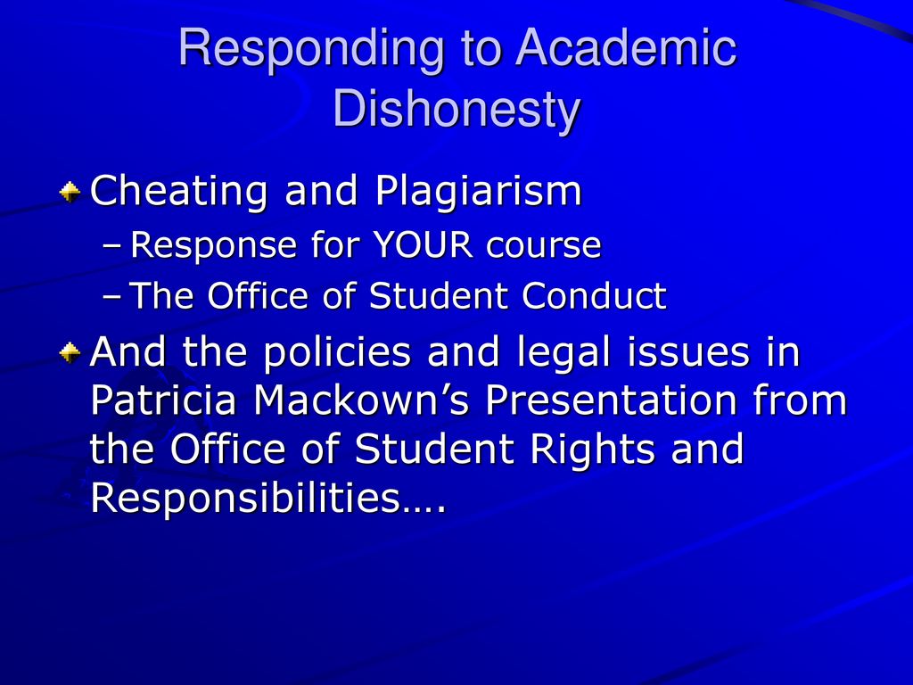 Approaches To Academic (Dis)Honesty - Ppt Download