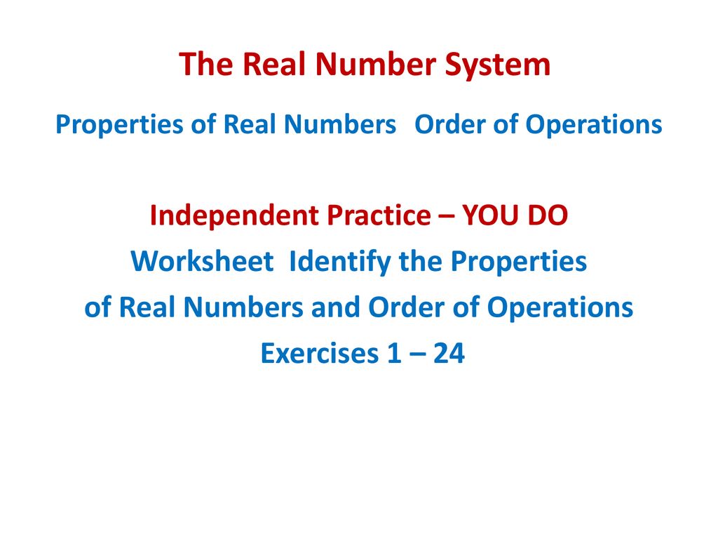 The Real Number System Opening Routine - ppt download Inside The Real Number System Worksheet