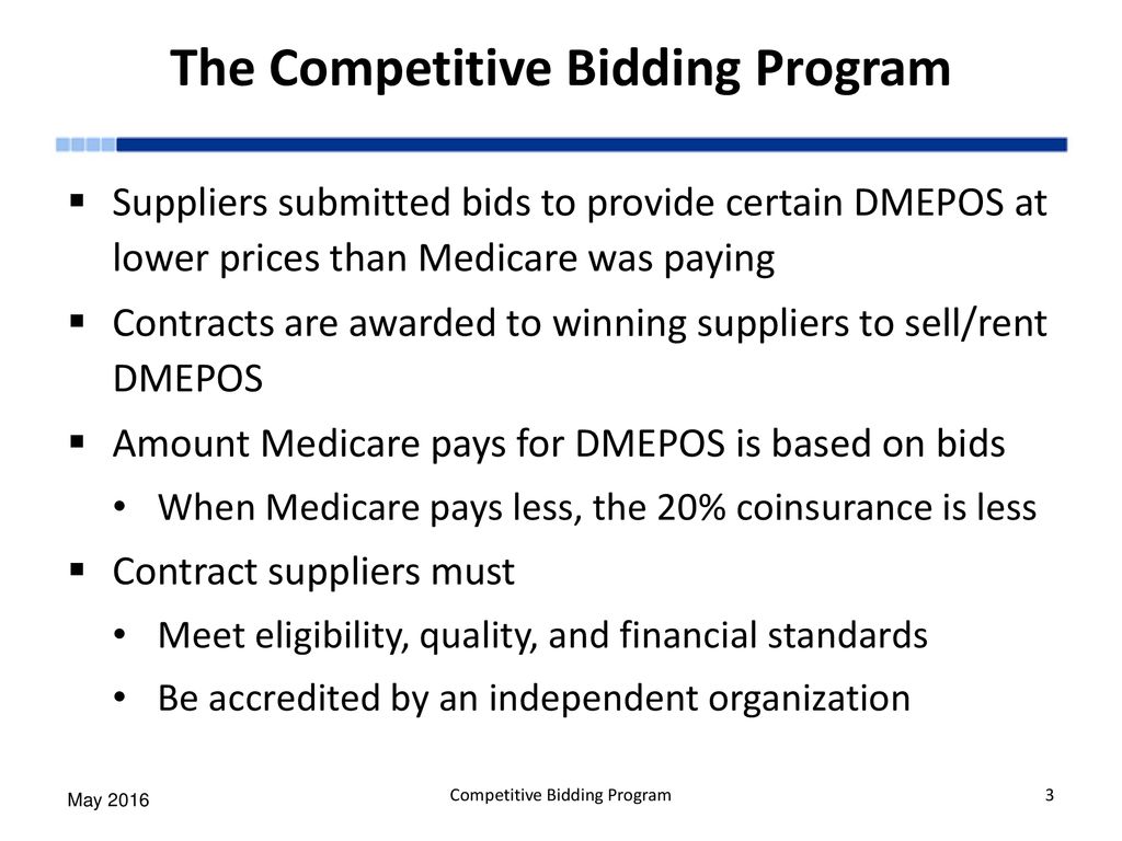 DMEPOS Competitive Bidding Program - ppt download