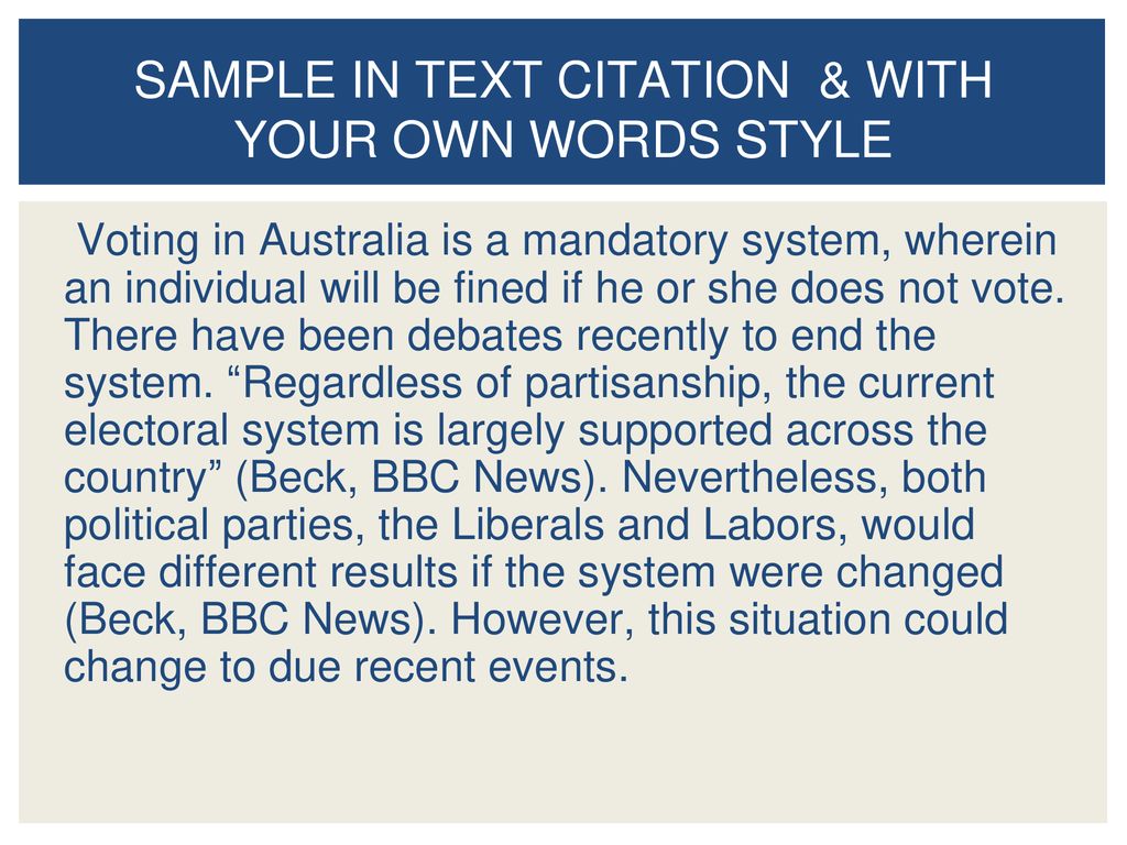 Mla Format Resources Sample Page And Citation Examples Ppt Download