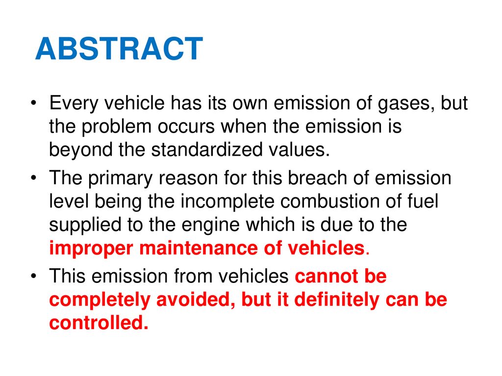 Automated System For Air Pollution Detection And Control In