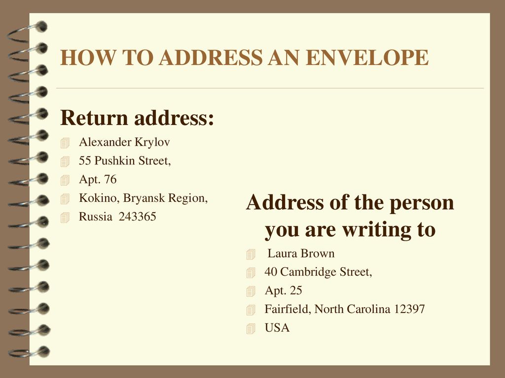 Write your address. How to write address in English. Address in English example. How to write address on the Envelope. Адрес на английском языке.