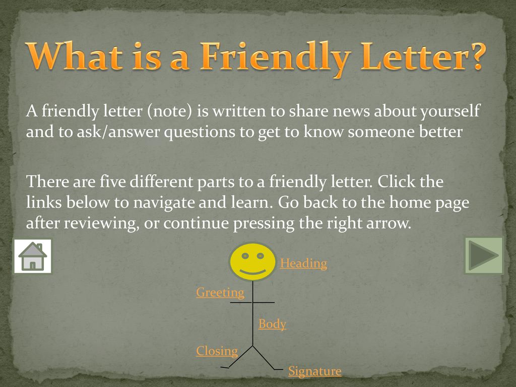 How to Write a Friendly Letter - ppt download