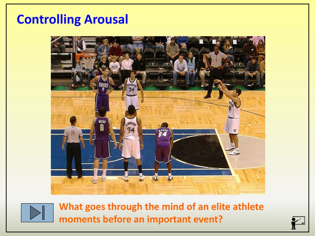 Controlling Arousal What goes through the mind of an elite athlete moments before an important event