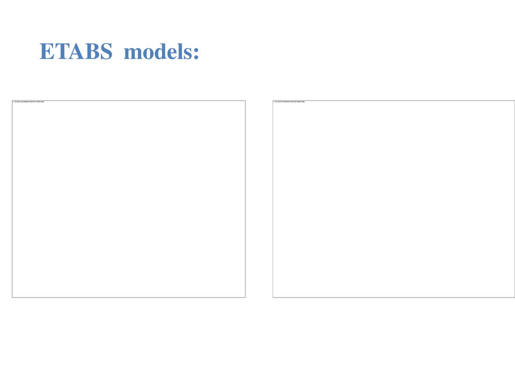 ETABS models: