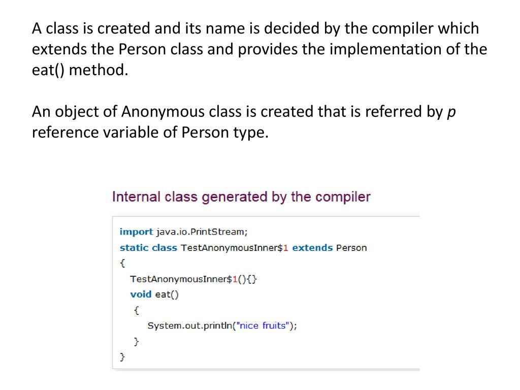 Java Anonymous Inner Class Ppt Download