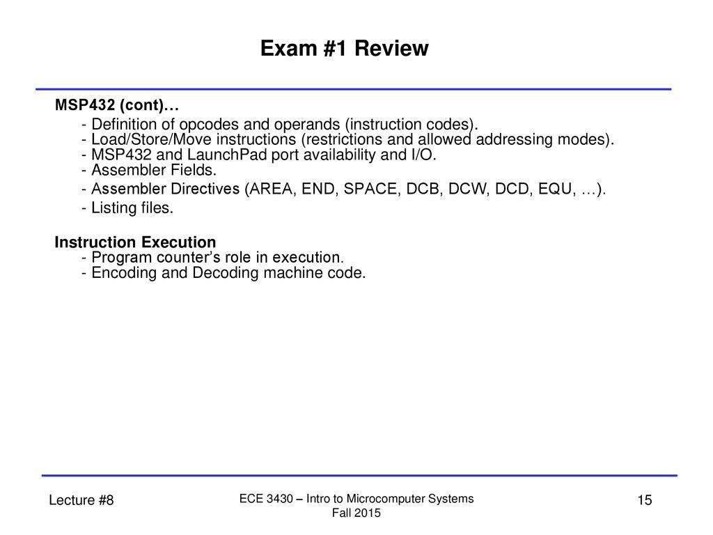 Ece 3430 intro to microcomputer systems ppt download