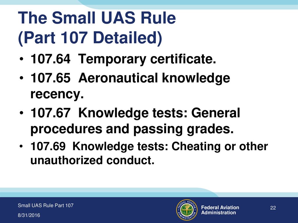 The Small UAS Rule (Part 107 Detailed)