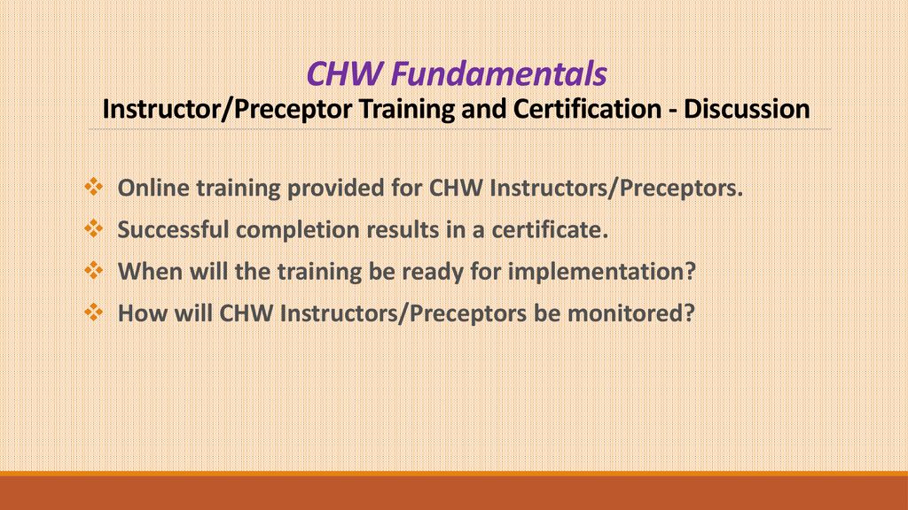 CHW Montana CHW Fundamentals ppt download