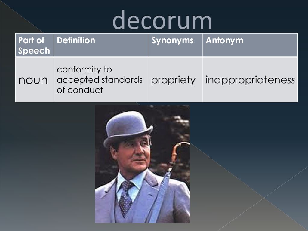 Decorum Synonym Meaning | Review Home Decor