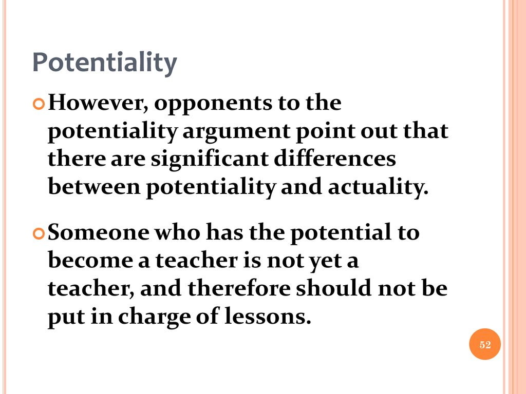 What Is Actuality Vs Potential