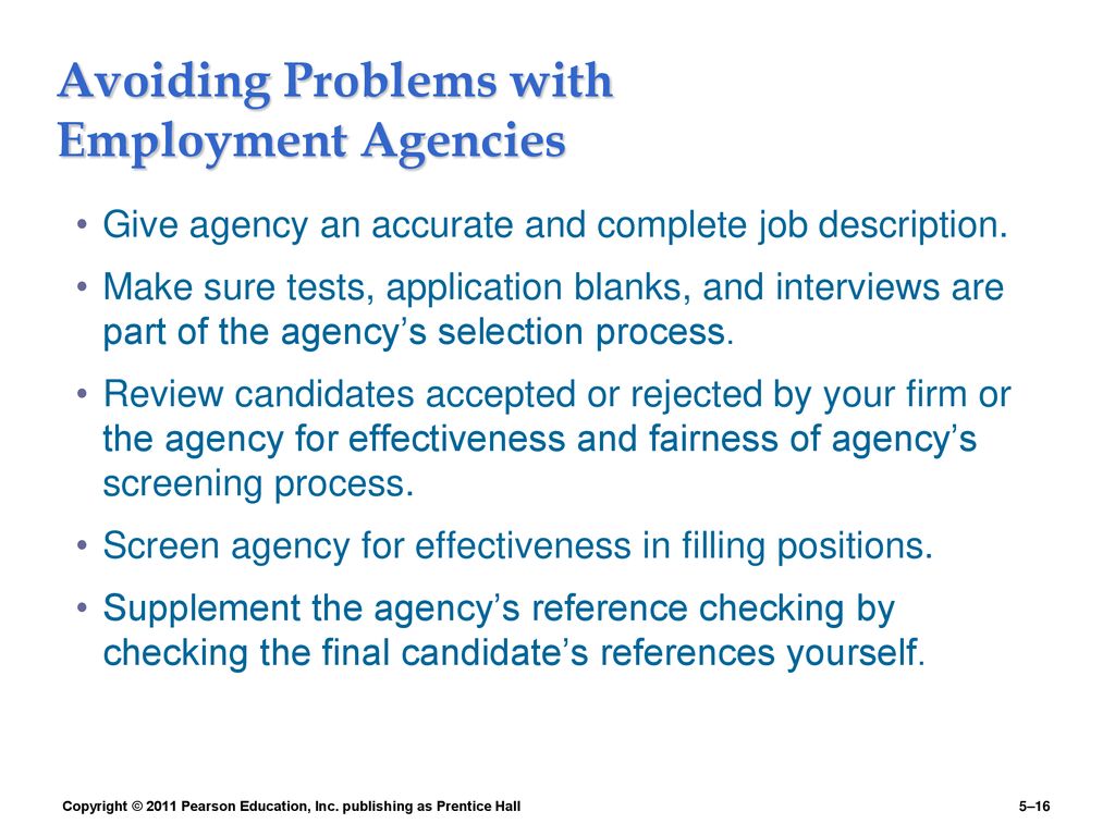 Avoiding Problems with Employment Agencies