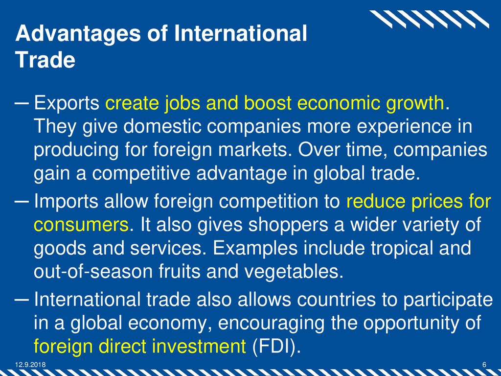 what are the benefits of international trade