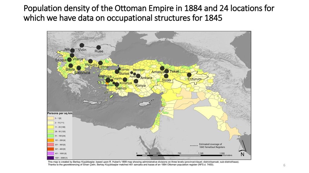 1845 Yili Osmanli Haritasi