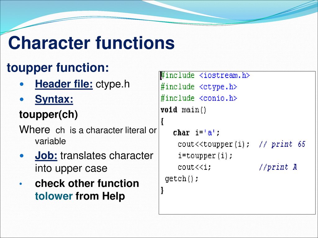 Enum char functions math library functions i mona alshehri ppt download