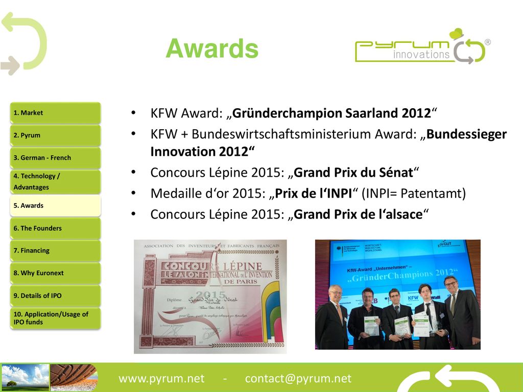 Awards KFW Award: „Gründerchampion Saarland 2012
