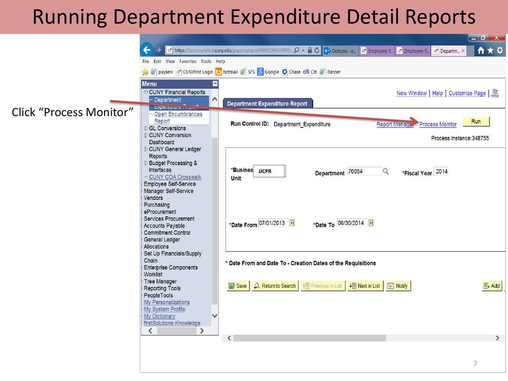 Running Department Expenditure Detail Reports - ppt download