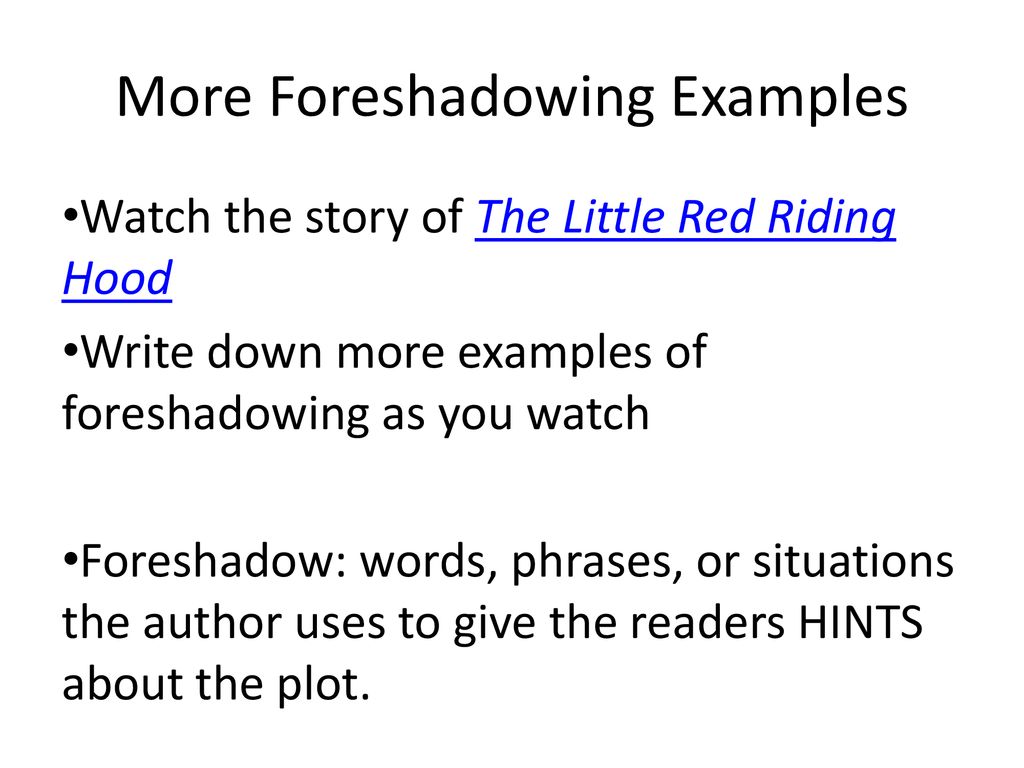 Foreshadowing and Flashback ppt download