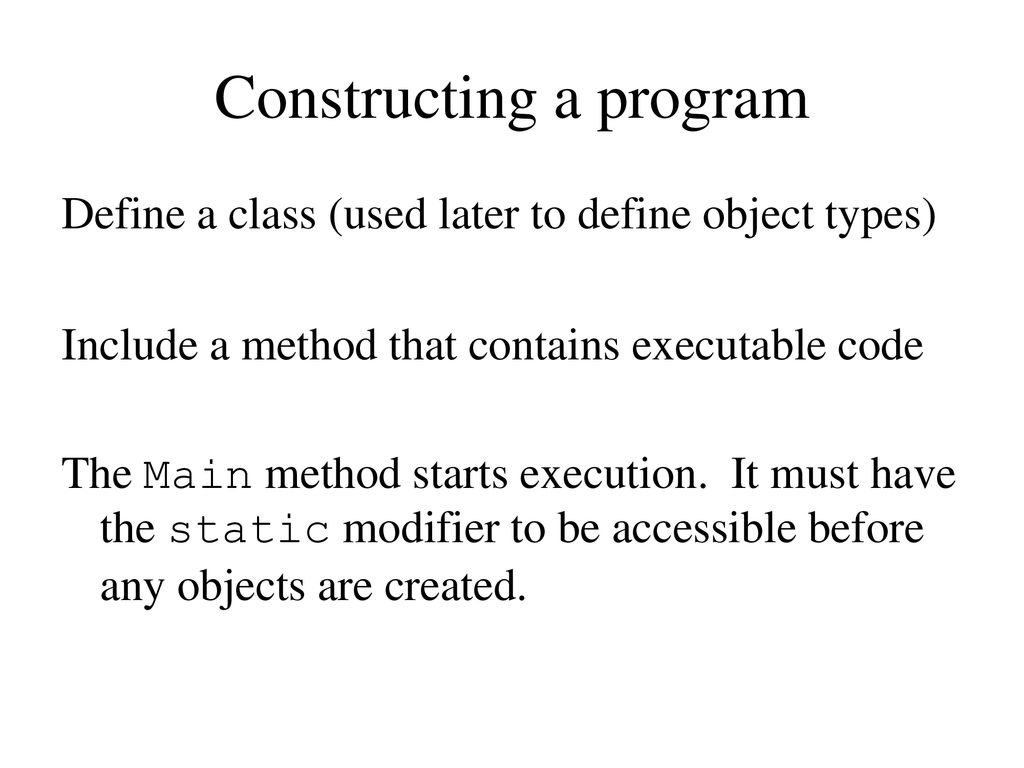 Computing with C# and the .NET Framework - ppt download