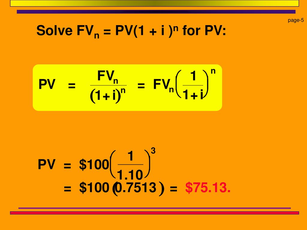 What S The Fv Of An Initial 100 After 3 Years If I 10 Ppt Download