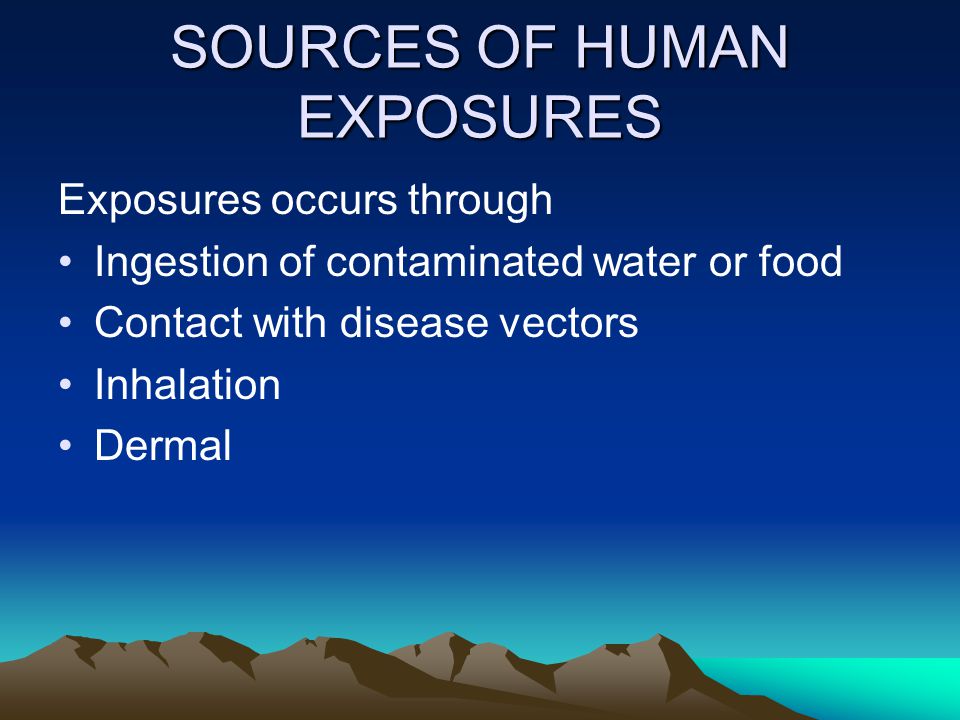 SOURCES OF HUMAN EXPOSURES