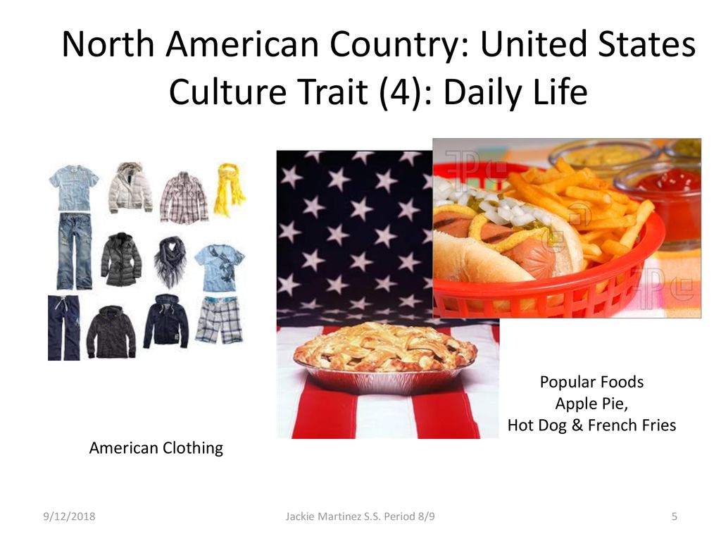 North American Country: United States Culture Trait (4): Daily Life