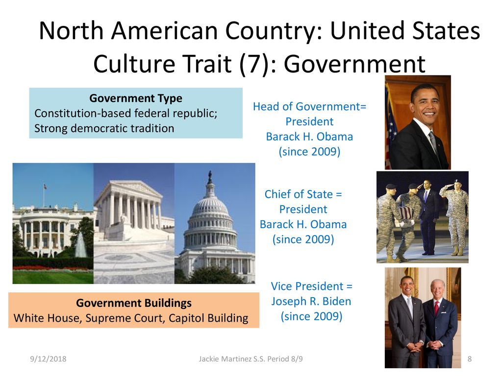 North American Country: United States Culture Trait (7): Government