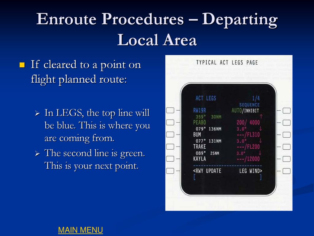 Enroute Procedures – Departing Local Area