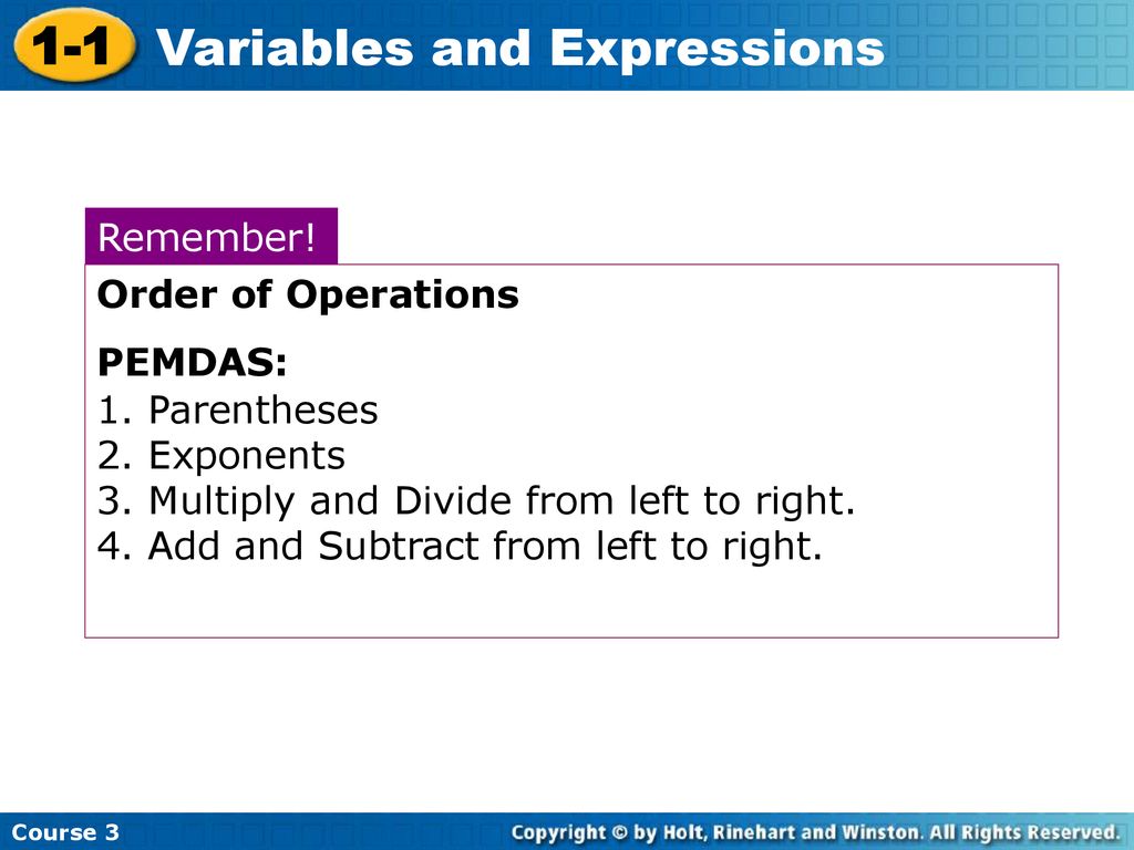 Variables and expressions ppt download
