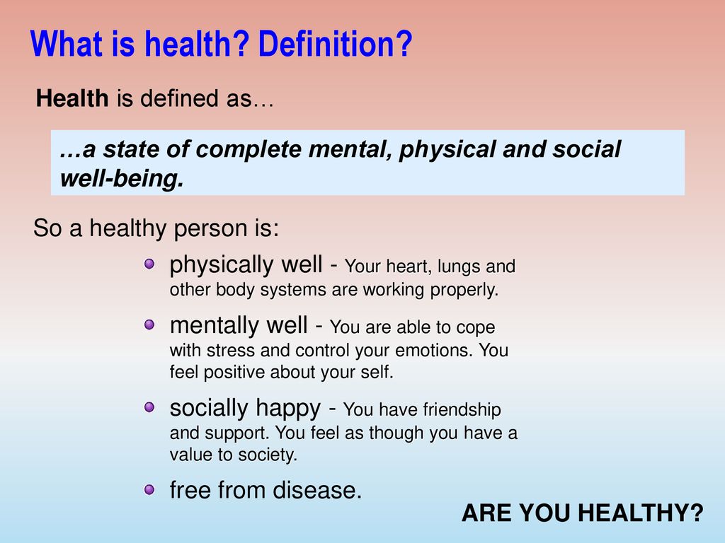 3.1.2 – Health, fitness and a healthy lifestyle - ppt download