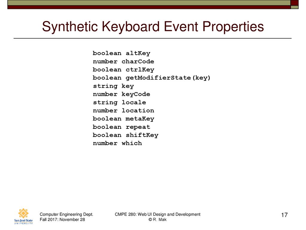 CMPE 280 Web UI Design and Development November 28 Class Meeting - ppt ...