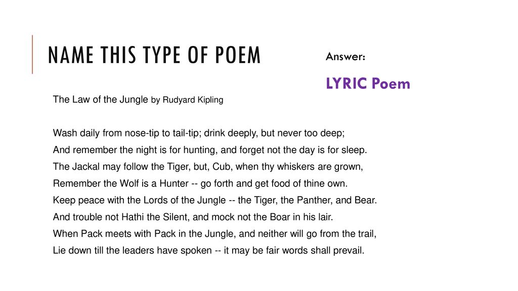 Types of Poetry, Symbolism, & TPCASTT - ppt download