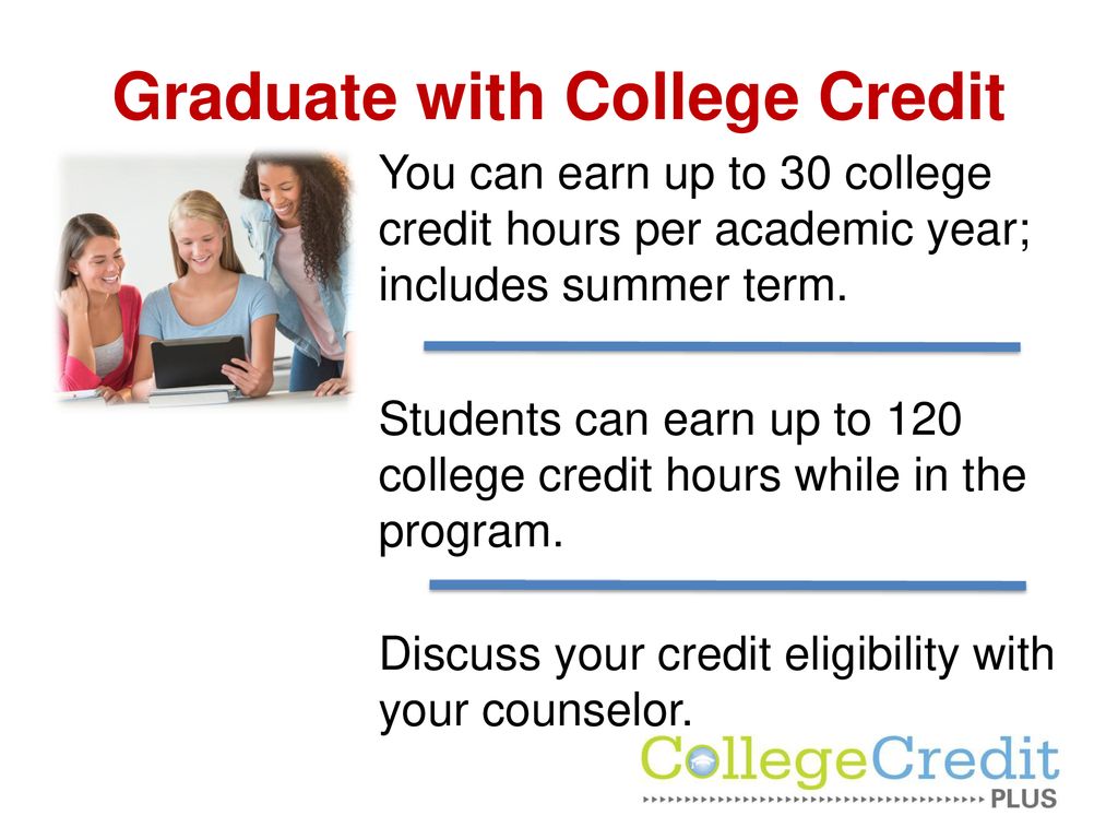 College Credit Plus An introduction for students and families for the