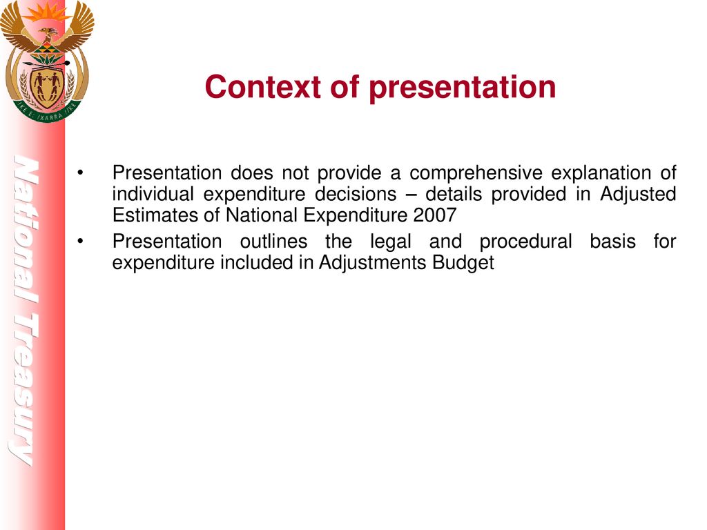 Context of presentation