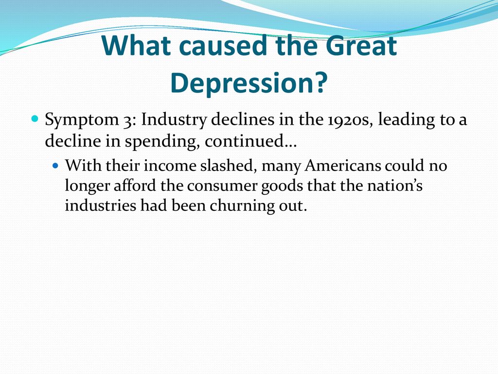 How did the great depression occur ppt download