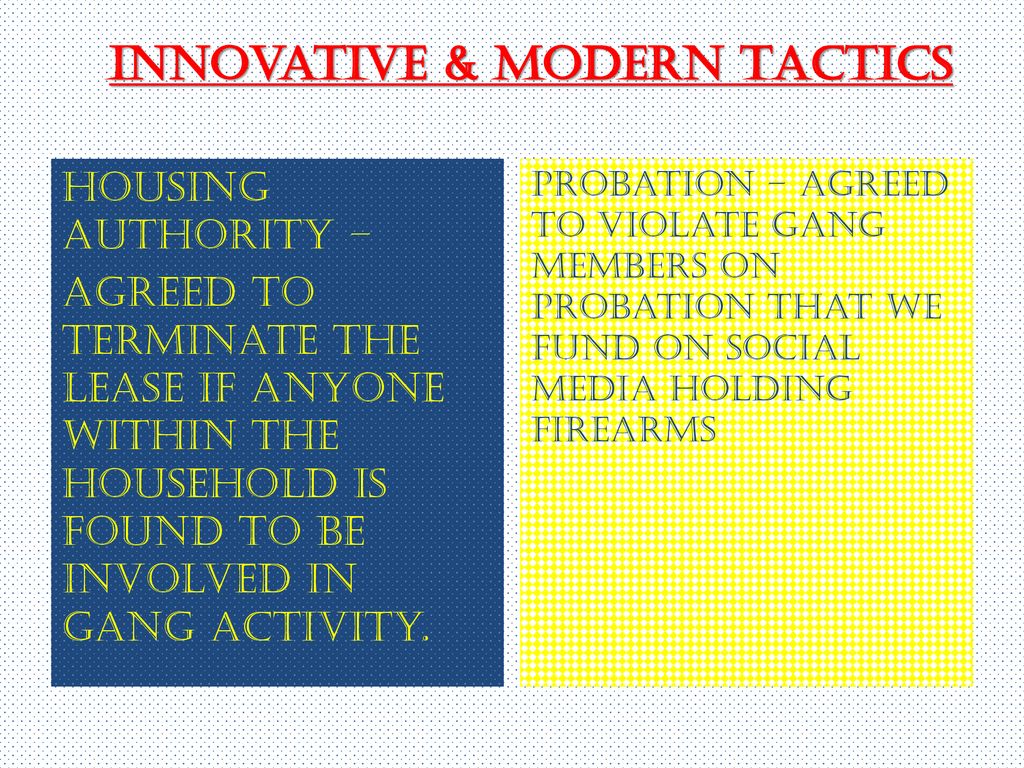 Innovative & Modern Tactics