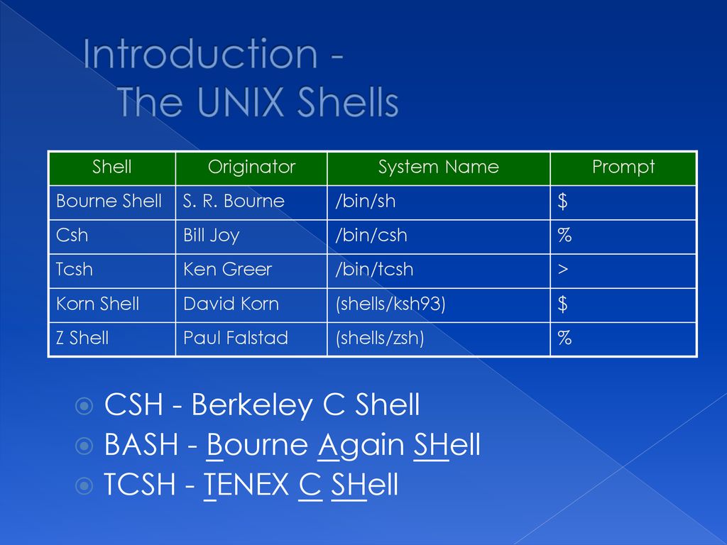 Shell and Shell Programming - ppt download