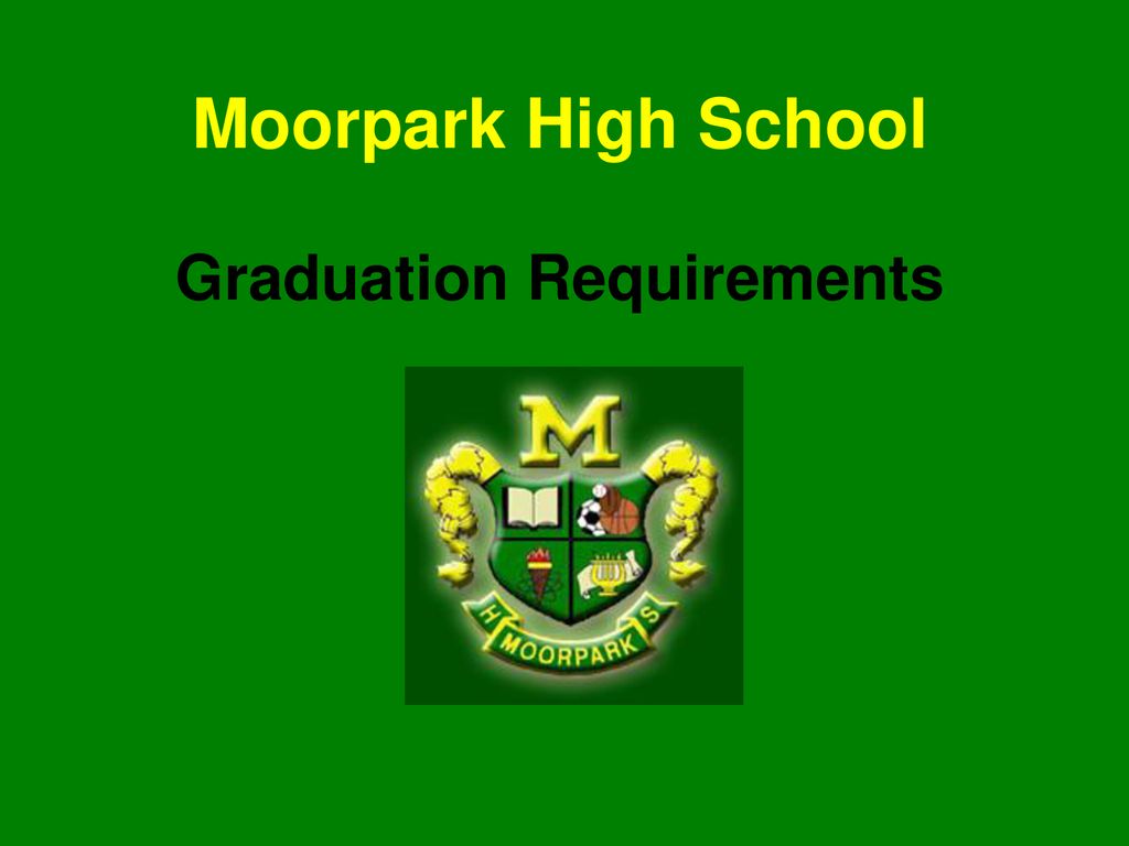 Moorpark High School Graduation Requirements ppt download