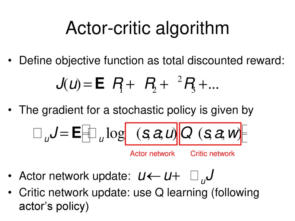 Actor-critic algorithm