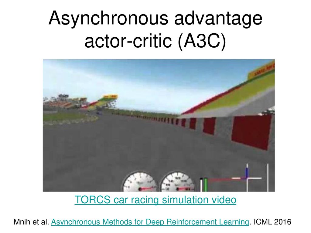 Asynchronous advantage actor-critic (A3C)