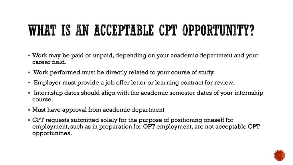 CPT information session - ppt download