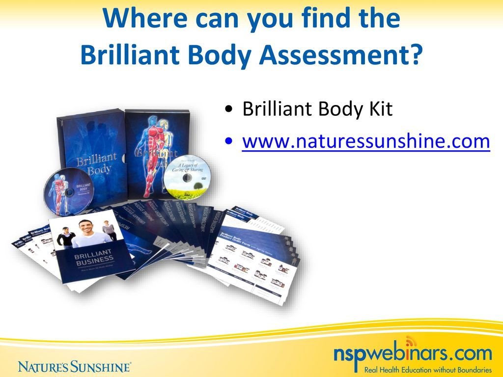 Where can you find the Brilliant Body Assessment
