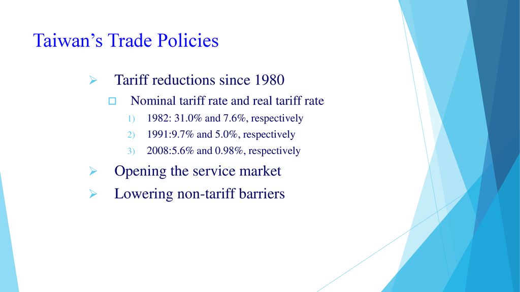 Taiwan’s Trade Policies