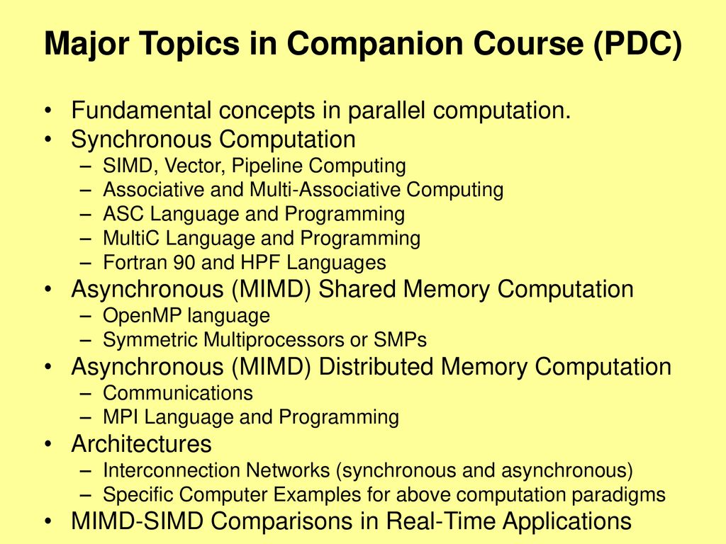 Parallel and Distributed Algorithms (CS 6/76501) Spring ppt download
