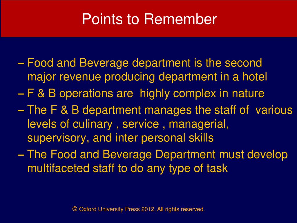 Food And Beverage Service Ppt Download