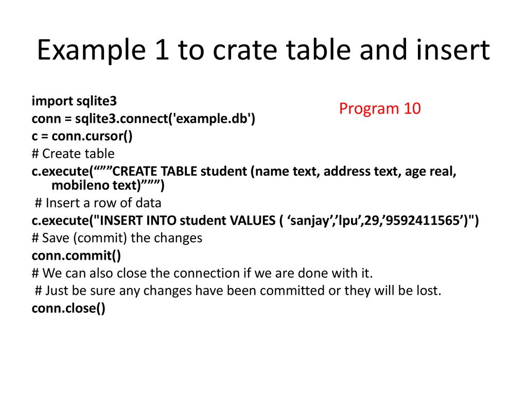 Sqlite3 Execute Commit